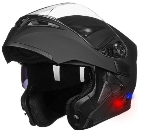 ILM Bluetooth Motorcycle Helmet Modular Flip up Full Face Dual Visor