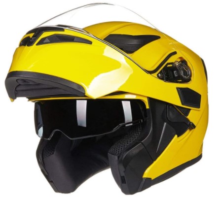 ILM Motorcycle Dual Visor Flip up Modular Full Face Helmet