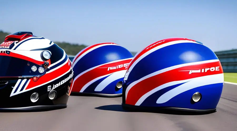 F1 helmets